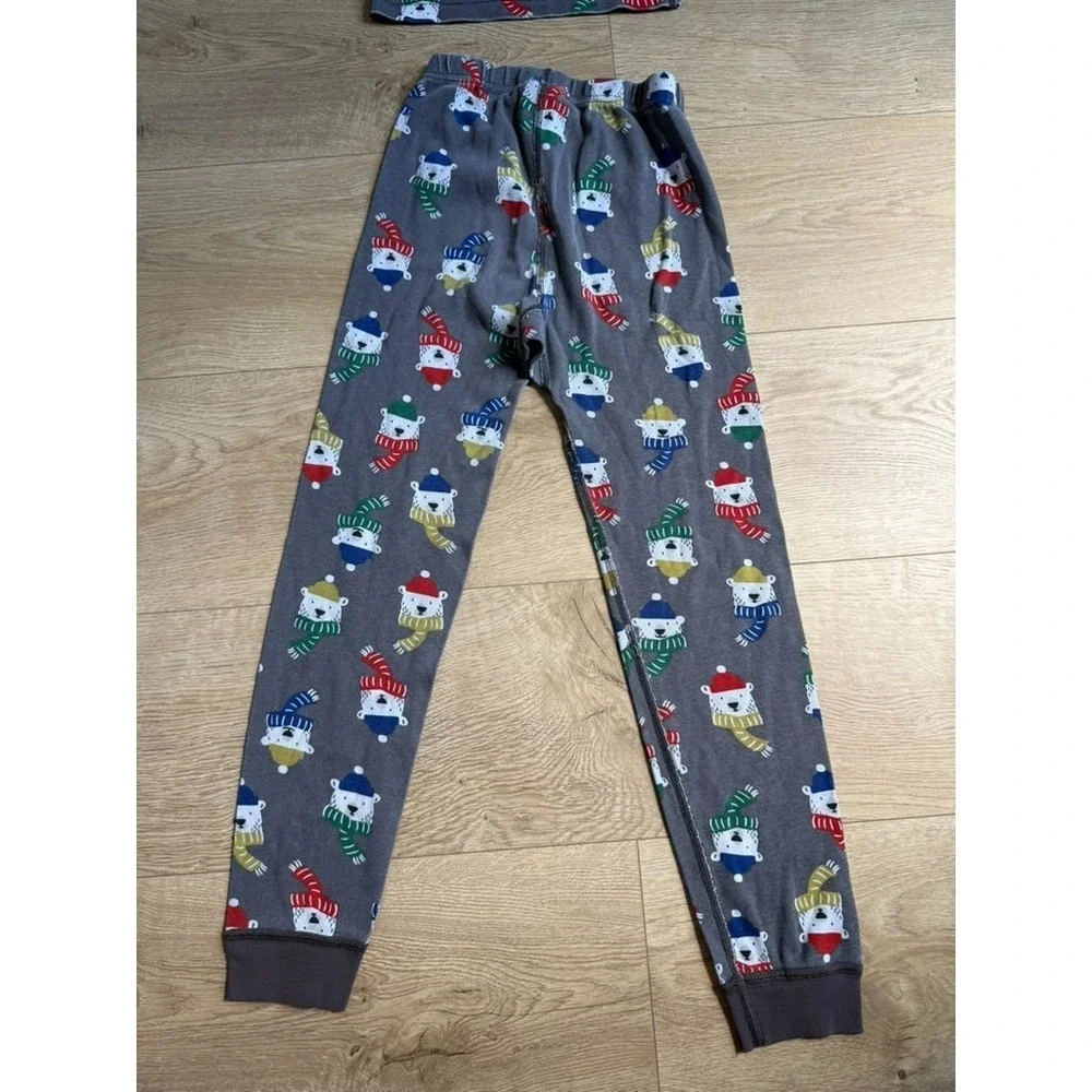 Kids unisex Girls Boys Hanna Andersson Polar Bear long john pajamas set size 8